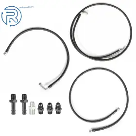 630546 Netuera 47re For 96-02 Dodge Ram Cummins Transmission Lines Kit Heavy Duty Hose