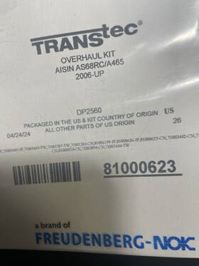 Trans Tec 81000651 81000633 Overhaul Kit