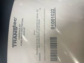 Trans Tec 81001022 2010 - Up 6r140 Overhaul Kit With Out Pistons