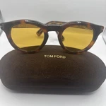 Tom Ford TF1325 53E Sunglasses Icon Collection Brand New Brown Frame Yellow Lens. Price: $329.00.