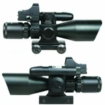 2.5-10X40 Rifle Scope With Green Laser And Mini Reflex 3 Moa Red Dot Sight New. Price: $86.44.
